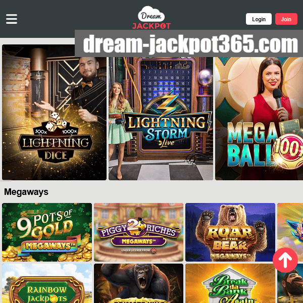 Dream Jackpot featured games and newest releases